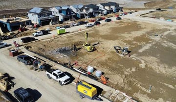 Dandelion-Lennar-geothermal-ground-source-heat-pump-drilling-rig-new-home-project-Ken-Caryl-neighborhood-Littleton-Colorado